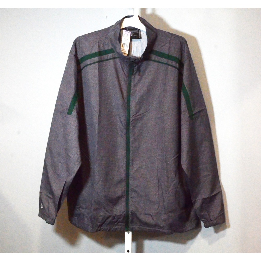 NWT Holloway Size XL Light-Weight Raider-Model Jacket Dark Gray w/Green Trim
